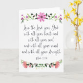 神を愛する フラワー カード (黄色い花)