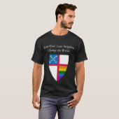神を愛せよ。愛の隣人。認識性LGBTQ Tシャツ (正面フル)
