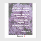 神を求め、聖書の詩を大きく心配してはいけない シール (シート)