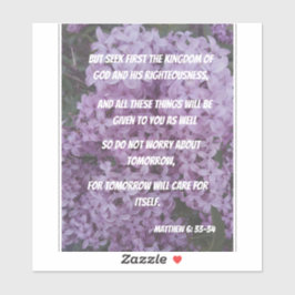 神を求め、聖書の詩を大きく心配してはいけない シール