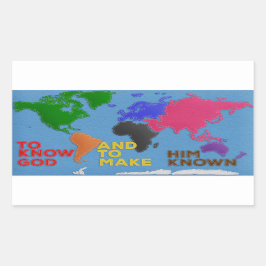 神を知り世を知らしめる 長方形シール