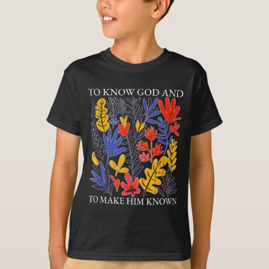 神を知り神に知られる、クリスチャン Tシャツ (正面)