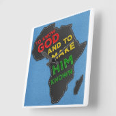 神を知り、アフリカを倒した者として知らせる スクエア壁時計 (傾斜)