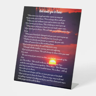 神を知ること 台座サイン