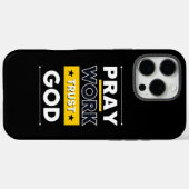 神を祈信じて働け。動機デザイン Case-Mate iPhoneケース (裏面 (横))