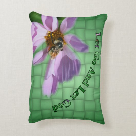 神を花に乗せて行感動的け アクセントクッション (裏面(縦))