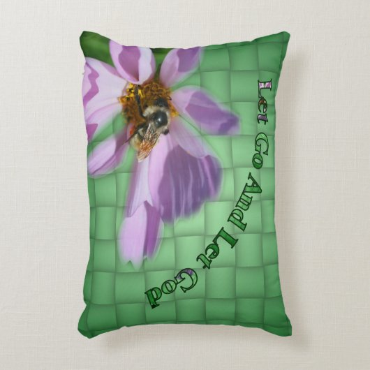 神を花に乗せて行感動的け アクセントクッション (正面(垂直))