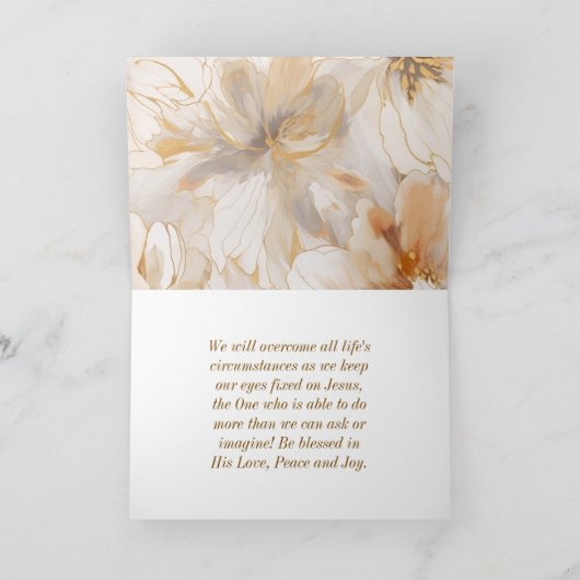 神を解放するキリスト教の感動的引用文 カード (内部)