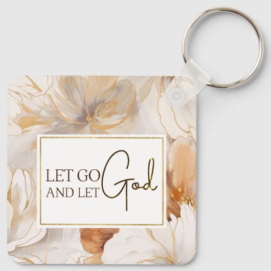 神を解放するキリスト教の感動的引用文 キーホルダー (裏面)
