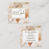 神を解放するキリスト教の感動的引用文 スクエア名刺 (正面/裏面)