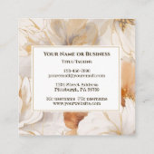 神を解放するキリスト教の感動的引用文 スクエア名刺 (裏面)