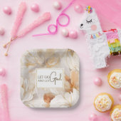 神を解放するキリスト教の感動的引用文 ペーパープレート (パーティー)