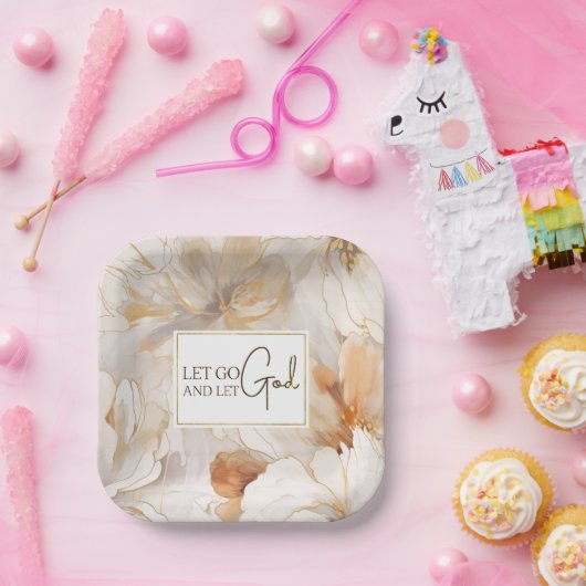 神を解放するキリスト教の感動的引用文 ペーパープレート (パーティー)