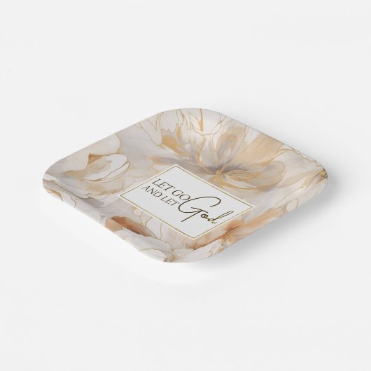 神を解放するキリスト教の感動的引用文 ペーパープレート (傾斜あり)