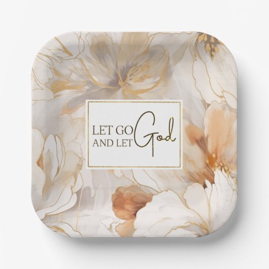 神を解放するキリスト教の感動的引用文 ペーパープレート (正面)