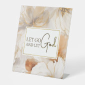 神を解放するキリスト教の感動的引用文 台座サイン (正面)