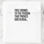 神を証明する者への自由な飲み物実在 ラウンドシール (バッグ)