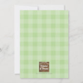 神を賛美するグリーンティーポットと聖書のお茶会 招待状 (裏面)