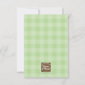 神を賛美するグリーンティーポット聖典ティーパーティー小 招待状 (裏面)