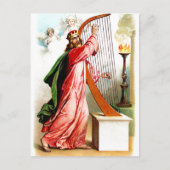 神を賛美するダビデのポストカード ポストカード (正面)