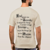 神を通して冷静になる Tシャツ (裏面)