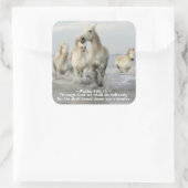 神を通して勇敢に詩篇108:13を行う スクエアシール (バッグ)