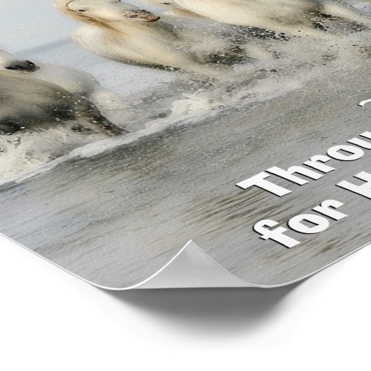 神を通して勇敢に詩篇108:13を行う ポスター (角)