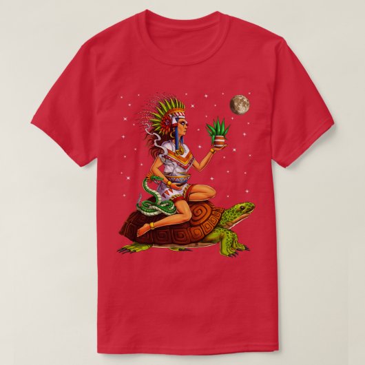 神アステカ女マヤフエル Tシャツ (デザイン正面)