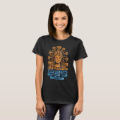 神アステカ神神話の古代の神チャルアステカキウッリ Tシャツ (正面フル)
