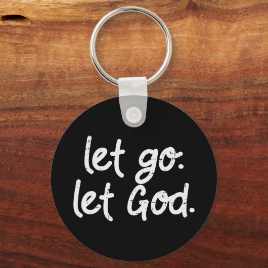 神イエスの信仰を神に任せて行く引用文宗教的なキリスト キーホルダー (正面)