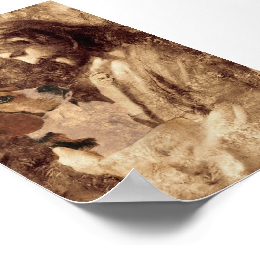 神イエスは愛によって私たちを静める ポスター (角)