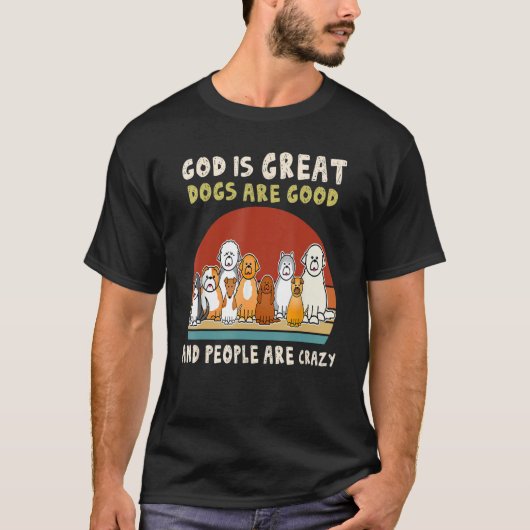 神イエス様の犬は良い人である熱狂する Tシャツ (正面)