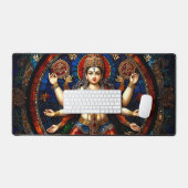 神インディアン神と女神イラストレーション デスクマット (キーボード&マウス)