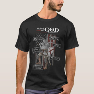 神エペソの装甲バイブル聖句カッコいい宗教 Tシャツ
