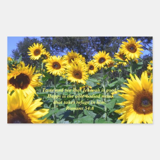 神エホバは良きローマ人である34:8 長方形シール (正面)