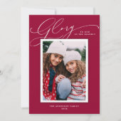 神エレガントに栄光の祭日フォトカード シーズンカード (正面)