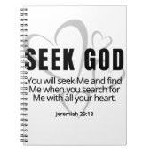 神エレミヤを求める29:13キリストを語感動的る ノートブック (正面)