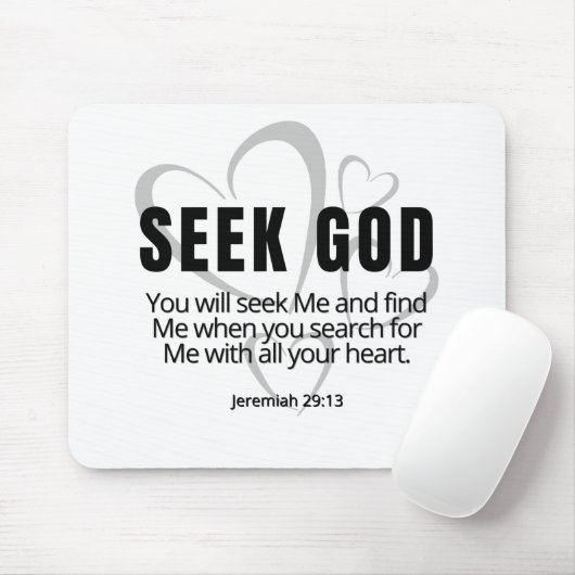 神エレミヤを求める29:13キリストを語感動的る マウスパッド (マウス)