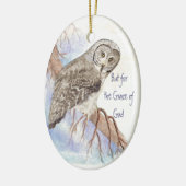 神カスタムの恩寵のために日付された引用文 セラミックオーナメント (左)