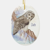 神カスタムの恩寵のために日付された引用文 セラミックオーナメント (裏面)