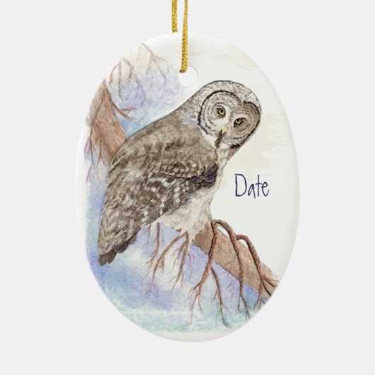 神カスタムの恩寵のために日付された引用文 セラミックオーナメント (裏面)