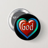 神カッコいいハート 缶バッジ (正面&裏面)