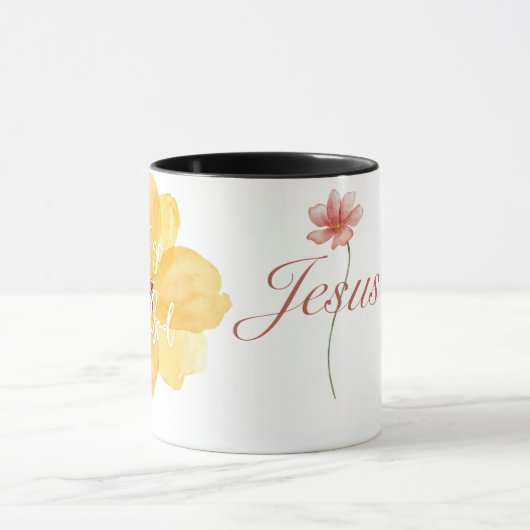 神キリスト教の信仰を聖書イエスに任せなさい マグカップ (中央)