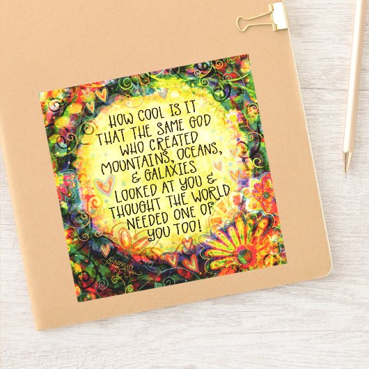 神クールのインスパイア感性はかわいらし シール (ノートブック)