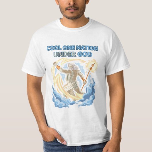 神クールの下の一国 Tシャツ (正面)