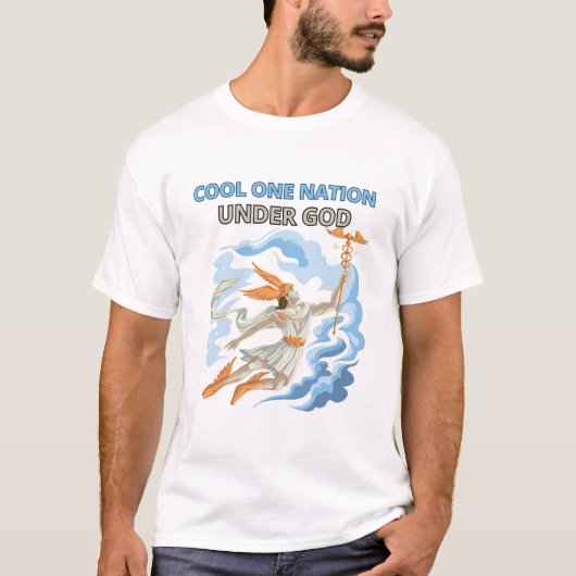 神クールの下の一国 Tシャツ (正面)