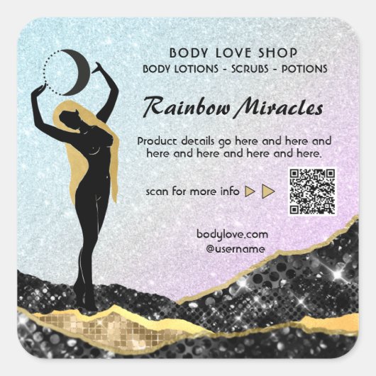 *~*神グラデーション女神の意思魔法AP24レインボースクール スクエアシール (正面)