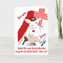 神グリーティングカードの復活の子羊