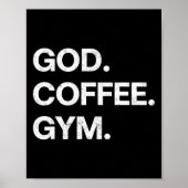 神コーヒージムクリスチャンおもしろいトレーニングティーイエスエム ポスター (正面)