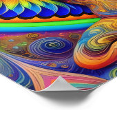 神サイケデリックカラフル ポスター (角)